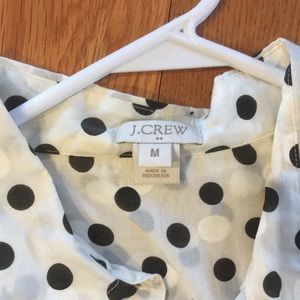 I crew polka dot button up shirt